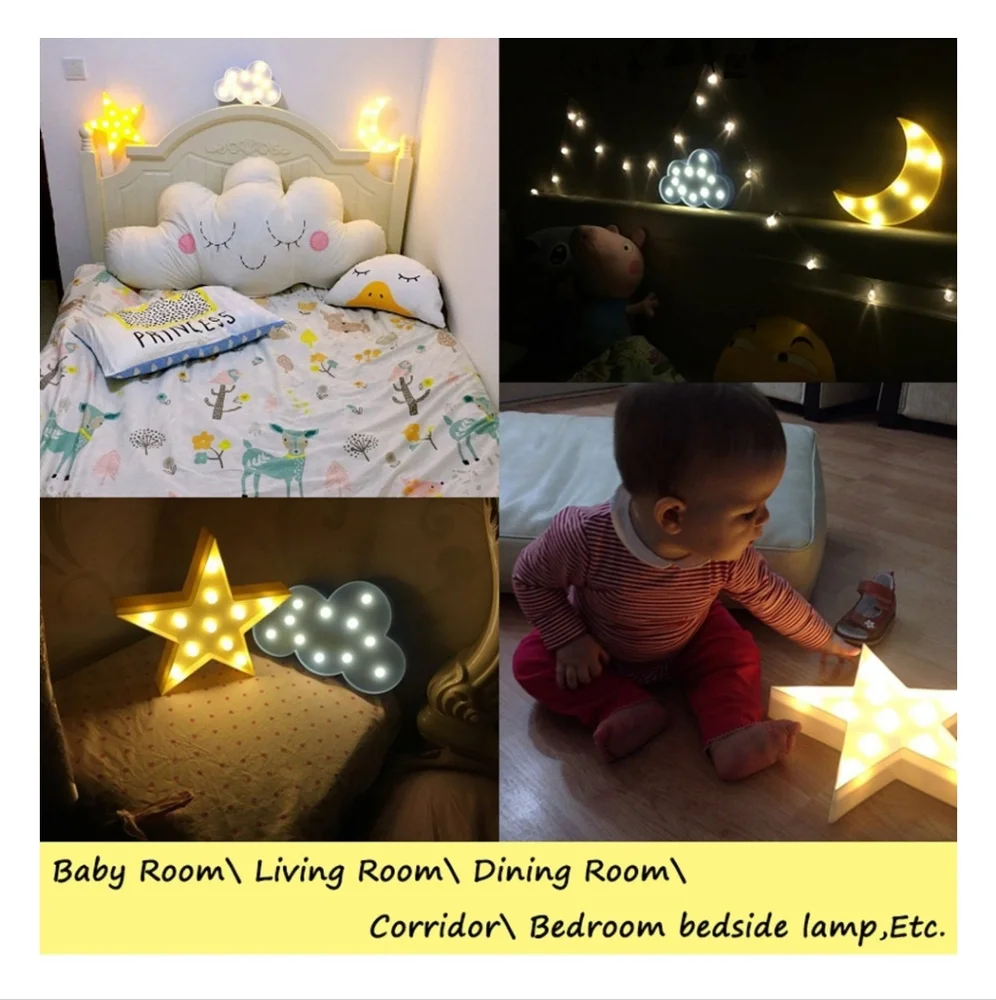 NEW Moon, Star and Cloud Night Lights